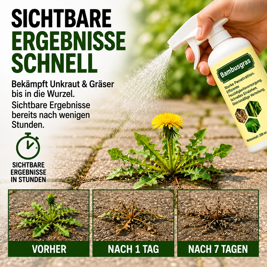 2026 SALE🎁 – Schnell wirkendes natürliches Unkraut- & Grasvernichtungsspray