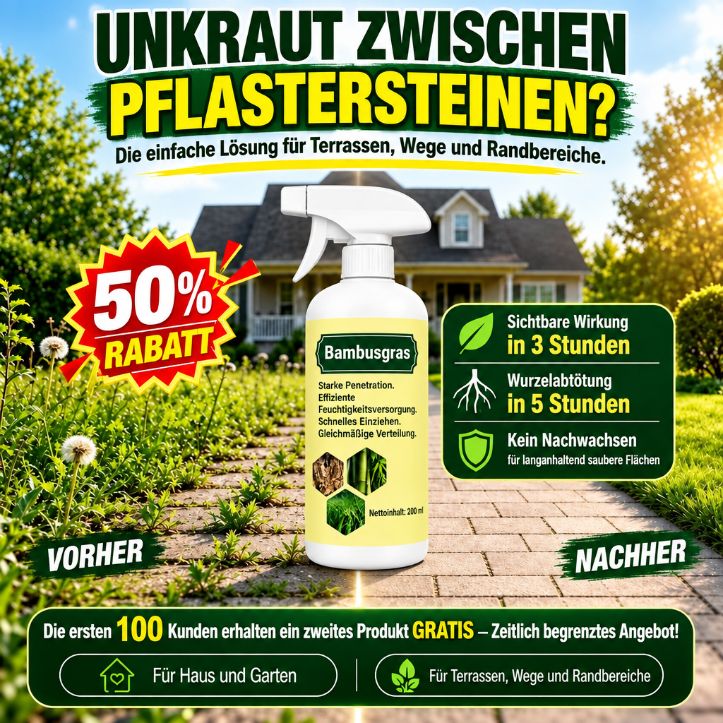 2026 SALE🎁 – Schnell wirkendes natürliches Unkraut- & Grasvernichtungsspray