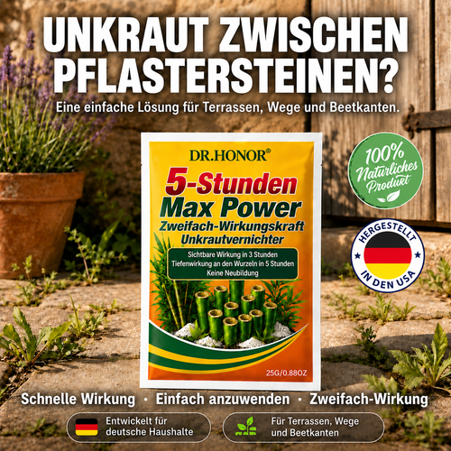 5 Stunden Maximalwirkung 🎉 Zweifach wirkendes Herbizid | Schnell wirkendes Granulat gegen hartnäckiges Unkraut & Gestrüpp